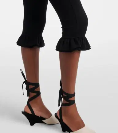 Jacquemus Playa ruffled jersey capri pants | Thumbnail 2