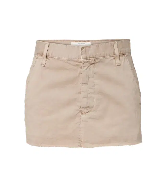 Chino cotton canvas miniskirt