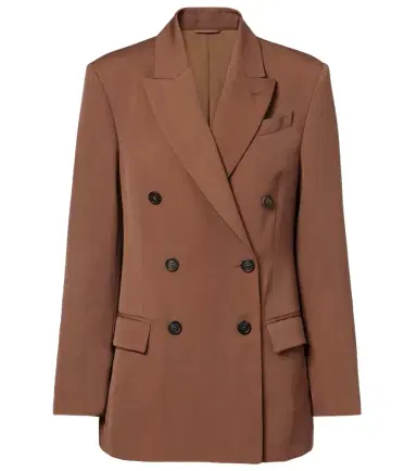 Brunello Cucinelli Double-breasted wool-blend blazer | Thumbnail 1 Brunello Cucinelli Double-breasted wool-blend blazer | Thumbnail 1