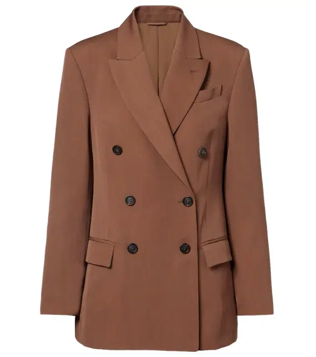 Brunello Cucinelli Double-breasted wool-blend blazer