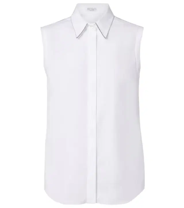 Brunello Cucinelli Monili cotton-blend top