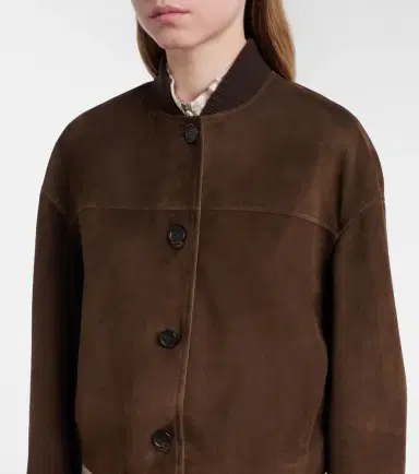 Brunello Cucinelli Cropped suede jacket | Thumbnail 3 Brunello Cucinelli Cropped suede jacket | Thumbnail 3