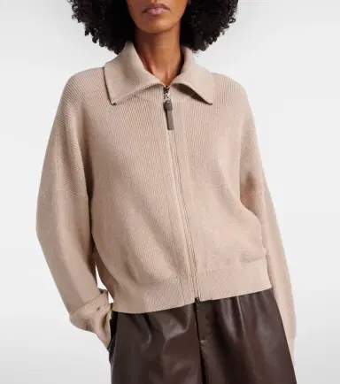 Brunello Cucinelli Knitted cotton blouson jacket | Thumbnail 3