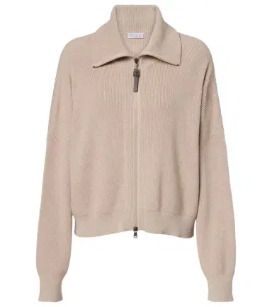 Brunello Cucinelli Knitted cotton blouson jacket | Thumbnail 1
