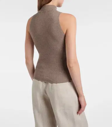 Brunello Cucinelli Knitted lamé top | Thumbnail 3