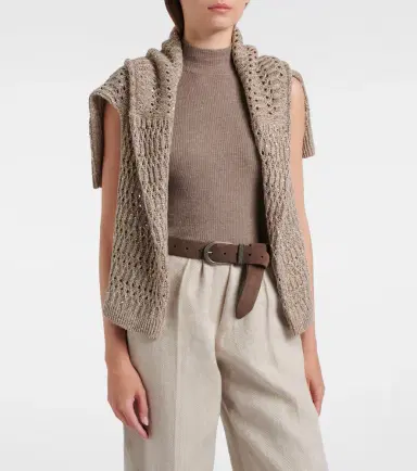 Brunello Cucinelli Knitted lamé top | Thumbnail 5