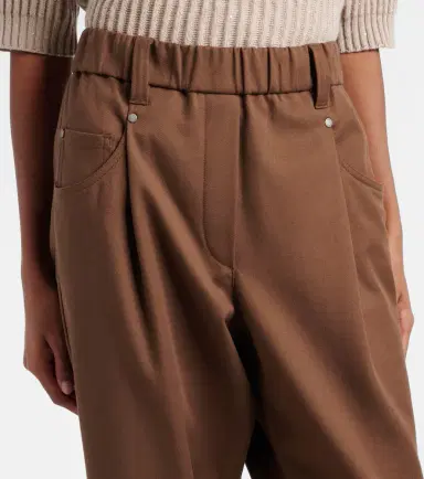 Brunello Cucinelli Monili cotton-blend straight pants | Thumbnail 3 Brunello Cucinelli Monili cotton-blend straight pants | Thumbnail 3