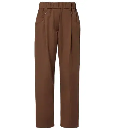 Brunello Cucinelli Monili cotton-blend straight pants | Thumbnail 1 Brunello Cucinelli Monili cotton-blend straight pants | Thumbnail 1