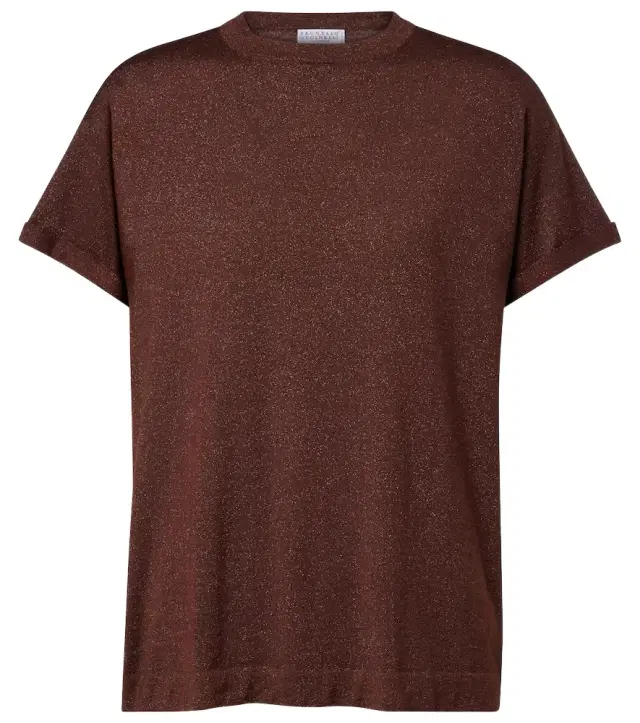 Brunello Cucinelli Cashmere and silk-blend lamé sweater