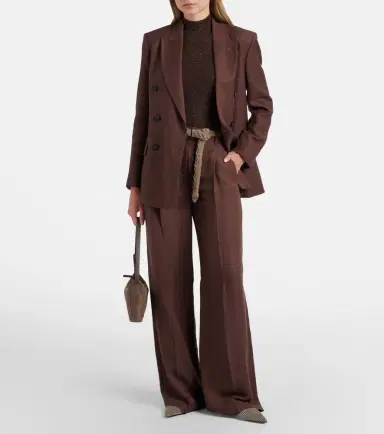 Brunello Cucinelli Ribbed-knit lamé top | Thumbnail 3