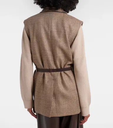 Brunello Cucinelli Houndstooth wool-blend vest | Thumbnail 2 Brunello Cucinelli Houndstooth wool-blend vest | Thumbnail 2