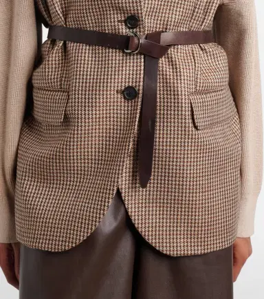 Brunello Cucinelli Houndstooth wool-blend vest | Thumbnail 3 Brunello Cucinelli Houndstooth wool-blend vest | Thumbnail 3