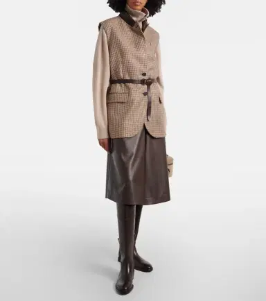 Brunello Cucinelli Houndstooth wool-blend vest | Thumbnail 5 Brunello Cucinelli Houndstooth wool-blend vest | Thumbnail 5