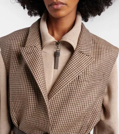 Brunello Cucinelli Houndstooth wool-blend vest | Thumbnail 6 Brunello Cucinelli Houndstooth wool-blend vest | Thumbnail 6