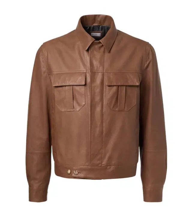 Brunello Cucinelli Leather blouson jacket