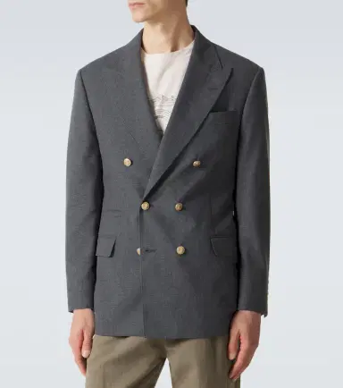 Brunello Cucinelli Wool, cotton, and silk blazer | Thumbnail 2 Brunello Cucinelli Wool, cotton, and silk blazer | Thumbnail 2