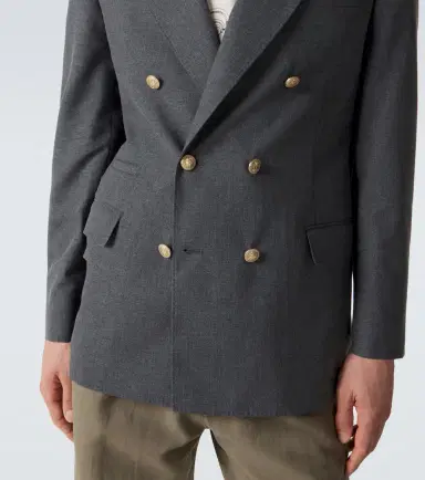 Brunello Cucinelli Wool, cotton, and silk blazer | Thumbnail 6 Brunello Cucinelli Wool, cotton, and silk blazer | Thumbnail 6