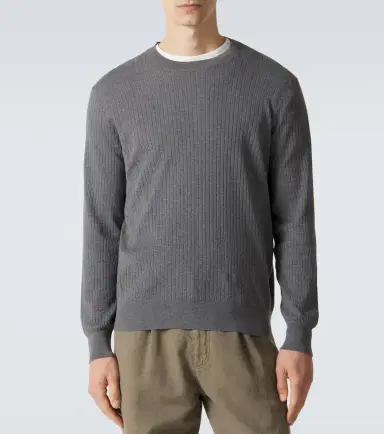 Brunello Cucinelli Ribbed-knit cotton sweater | Thumbnail 3
