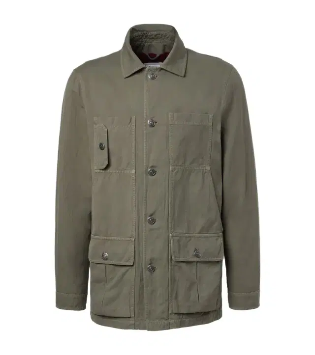 Cotton and linen field jacket