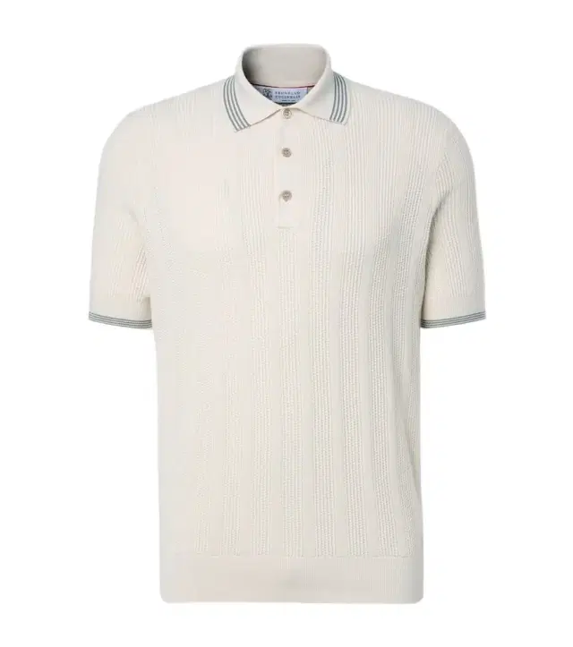 Brunello Cucinelli Ribbed-knit cotton polo shirt