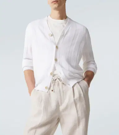 Brunello Cucinelli Cotton and linen cardigan | Thumbnail 2
