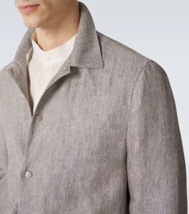 Brunello Cucinelli Hemp and linen overshirt | Thumbnail 3