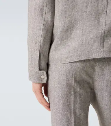 Brunello Cucinelli Hemp and linen overshirt | Thumbnail 4