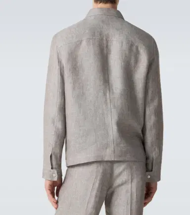 Brunello Cucinelli Hemp and linen overshirt | Thumbnail 6