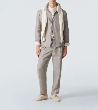 Brunello Cucinelli Hemp and linen overshirt | Thumbnail 7