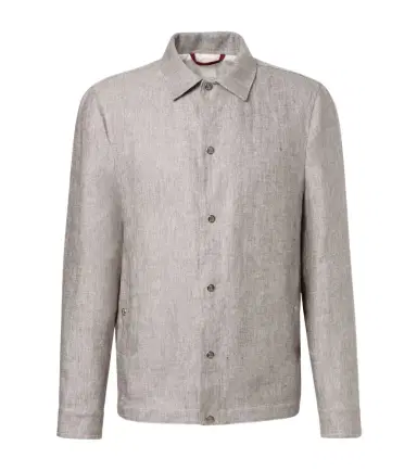 Brunello Cucinelli Hemp and linen overshirt | Thumbnail 1