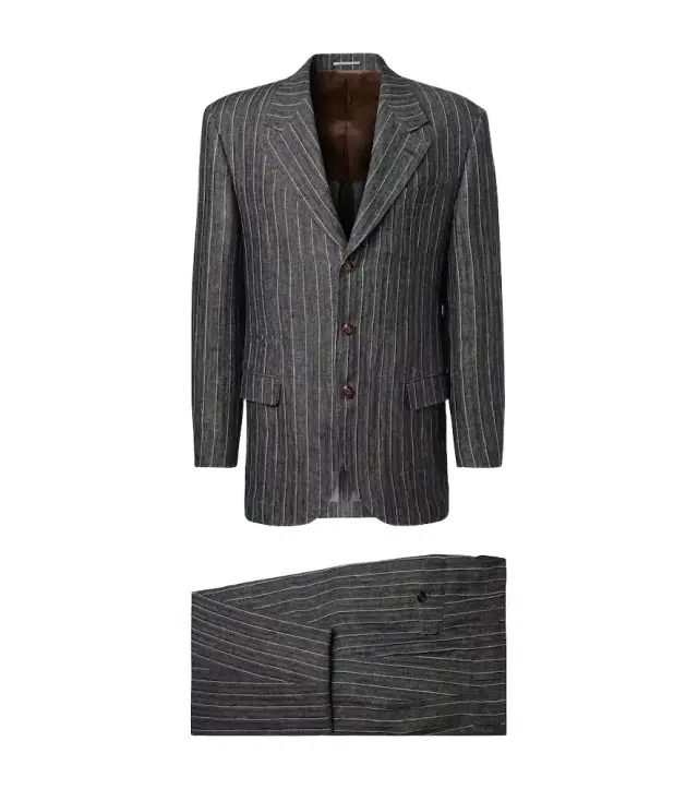 Brunello Cucinelli Chalk stripe linen suit