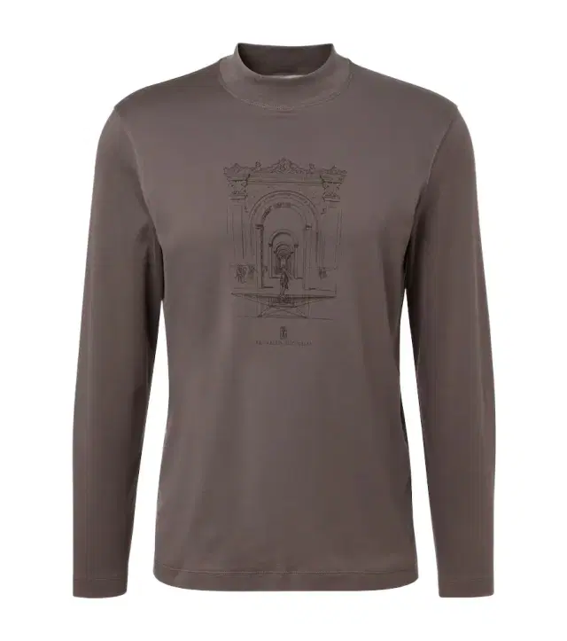 Brunello Cucinelli Printed cotton jersey T-shirt
