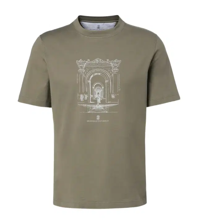Brunello Cucinelli Printed cotton jersey T-shirt