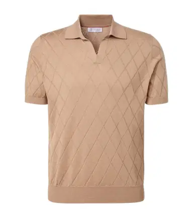 Brunello Cucinelli Knitted cotton polo shirt | Thumbnail 1 Brunello Cucinelli Knitted cotton polo shirt | Thumbnail 1