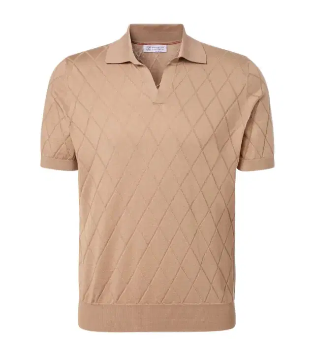 Knitted cotton polo shirt