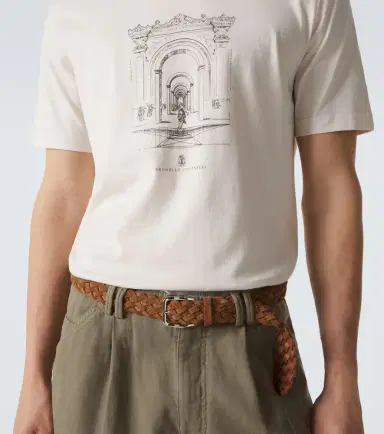 Brunello Cucinelli Printed cotton jersey T-shirt | Thumbnail 2