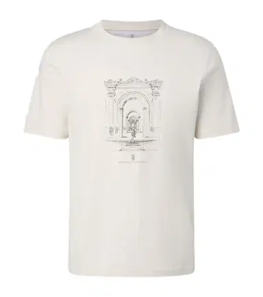 Brunello Cucinelli Printed cotton jersey T-shirt | Thumbnail 1