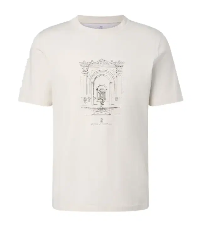 Brunello Cucinelli Printed cotton jersey T-shirt