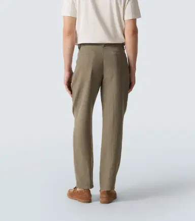 Brunello Cucinelli Cotton and linen straight pants | Thumbnail 2 Brunello Cucinelli Cotton and linen straight pants | Thumbnail 2