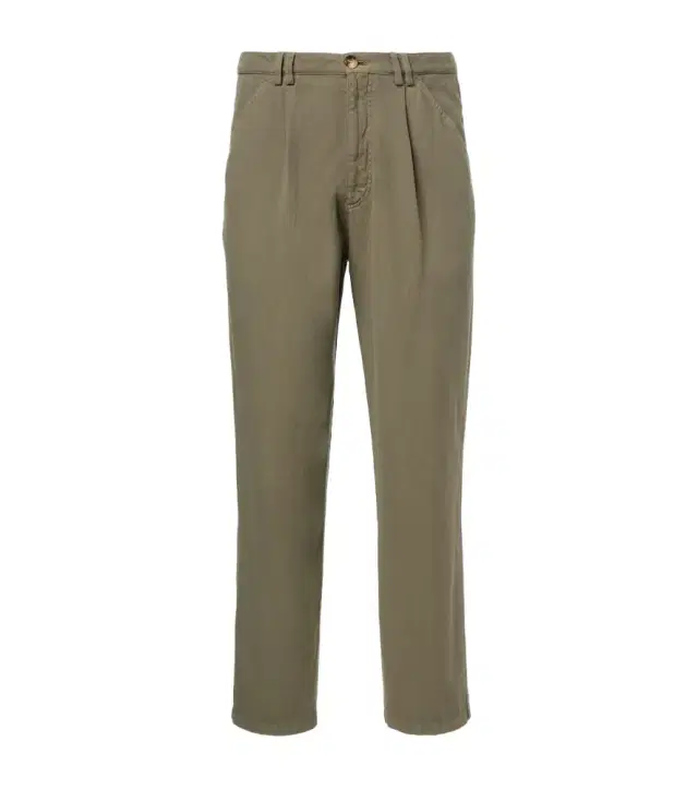 Cotton and linen straight pants