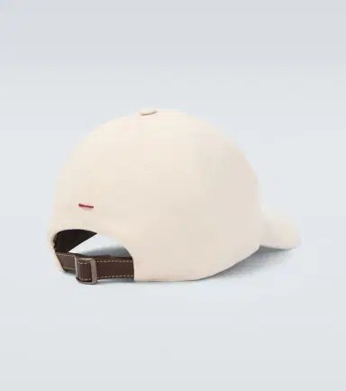 Brunello Cucinelli ogo leather-trimmed twill baseball cap | Thumbnail 2 Brunello Cucinelli ogo leather-trimmed twill baseball cap | Thumbnail 2