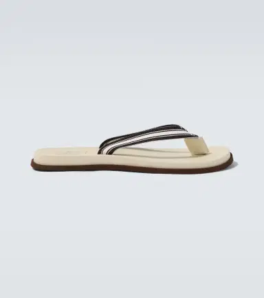 Brunello Cucinelli Striped thong sandals | Thumbnail 4 Brunello Cucinelli Striped thong sandals | Thumbnail 4
