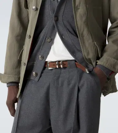 Brunello Cucinelli Debossed leather belt | Thumbnail 4 Brunello Cucinelli Debossed leather belt | Thumbnail 4