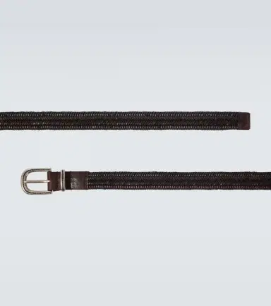 Brunello Cucinelli Woven leather belt | Thumbnail 3