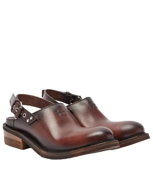 Miu Miu Foule leather clogs