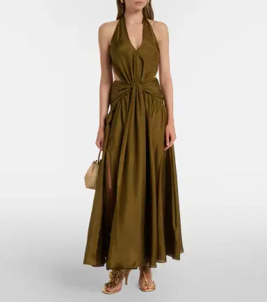 Zimmermann Indra cutout halterneck silk maxi dress | Thumbnail 5