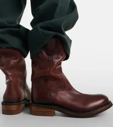 Miu Miu Foule leather ankle boots | Thumbnail 5
