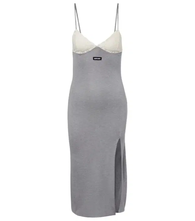 Lace-trimmed silk jersey midi dress