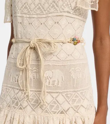 Zimmermann Indra belted cotton lace midi dress | Thumbnail 2 Zimmermann Indra belted cotton lace midi dress | Thumbnail 2