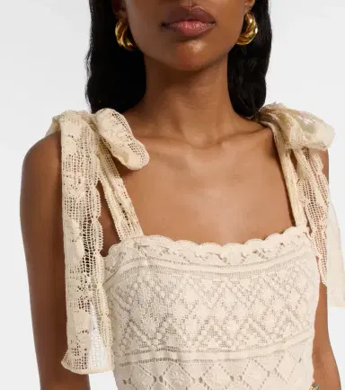 Zimmermann Indra belted cotton lace midi dress | Thumbnail 3 Zimmermann Indra belted cotton lace midi dress | Thumbnail 3